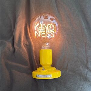 Yellow Kindness Neon Light Bulb